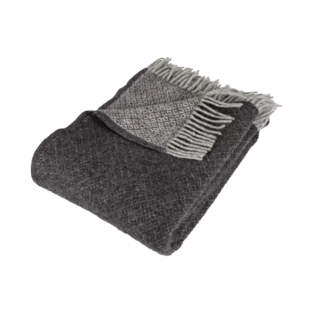 Arctic Uldplaid Thyra Dark Grey