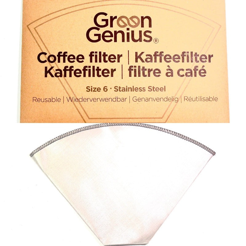 Billede af GreenGenius - Genanvendeligt Kaffefilter Str. 6 Af Rustfrit Stål