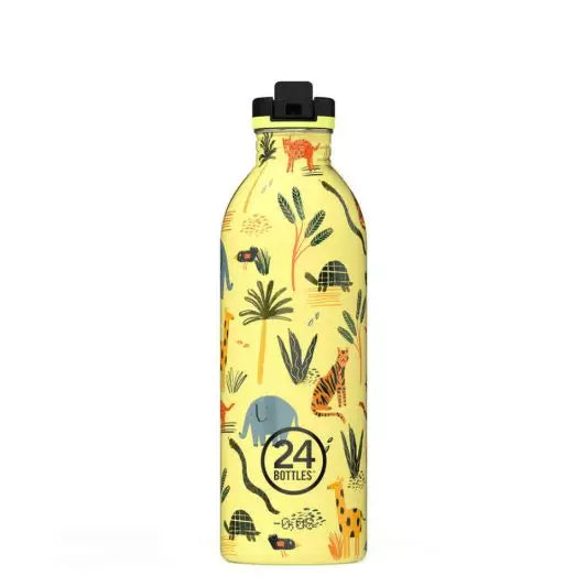 Billede af 24Bottles - Urban Drikkedunk Børn 500 Ml - Stone Finish - Jungle Friends