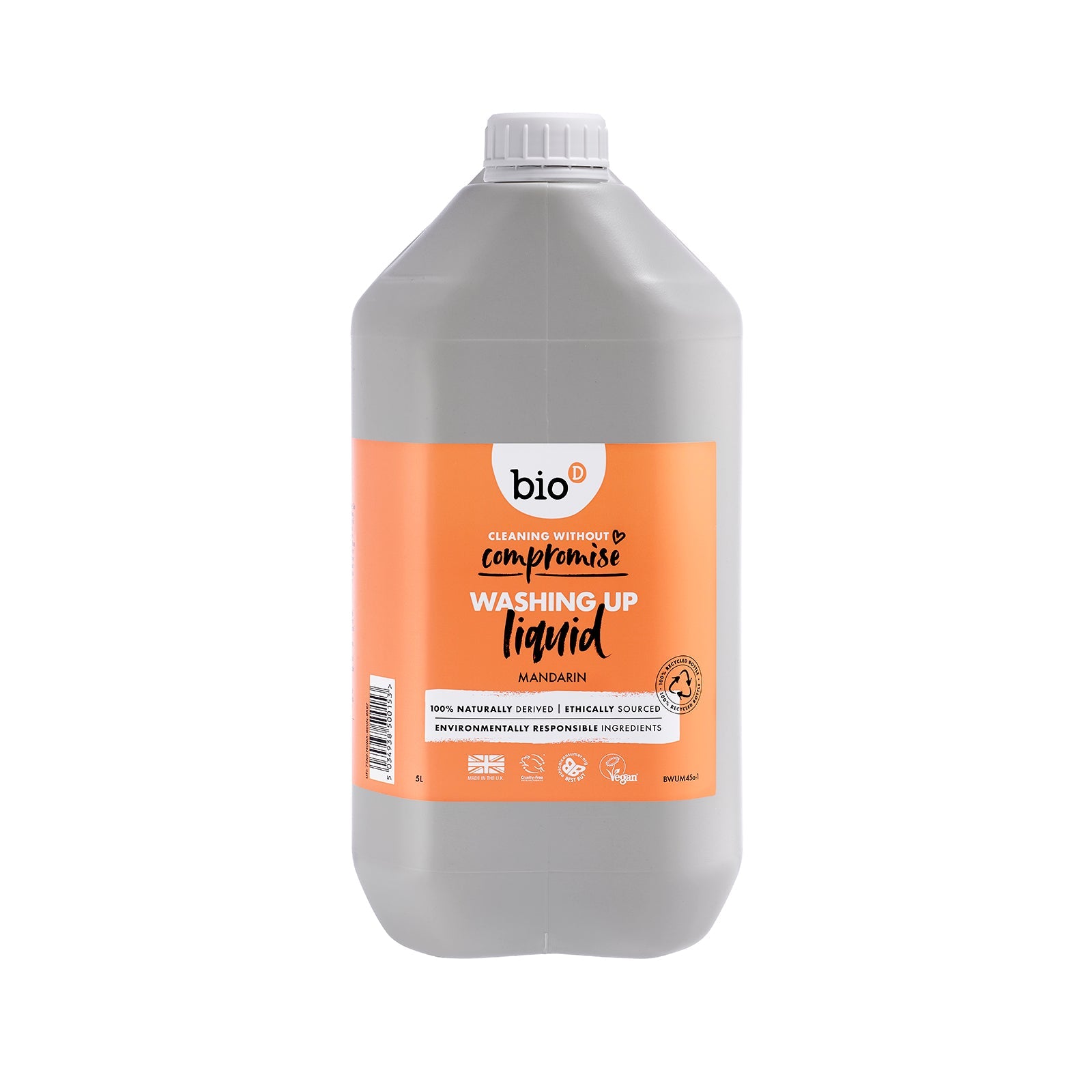 Se Bio-D - Flydende Opvaskemiddel - Mandarin - 5L hos Suztain