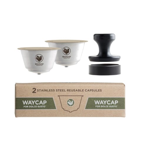 WayCap - 2 Genanvendelig Kaffekapsel I Ståltil Dolce Gusto