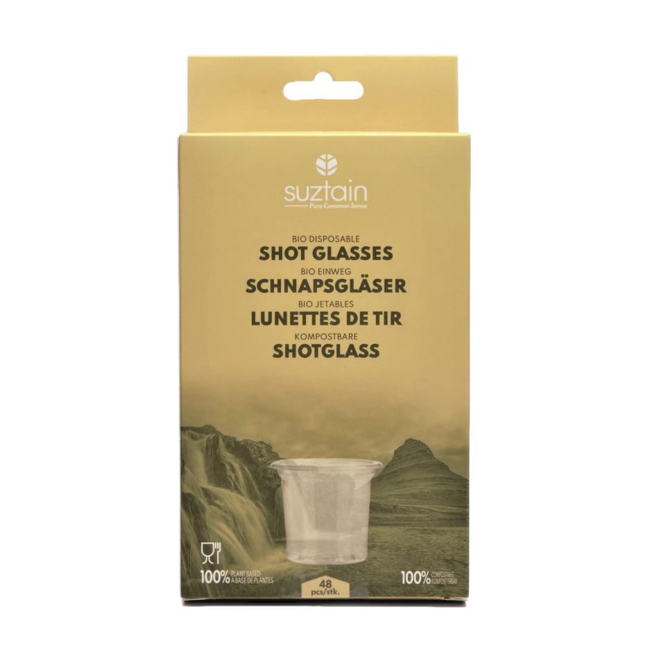 Billede af Suztain - Shotglas Plastikfri - 48 Stk