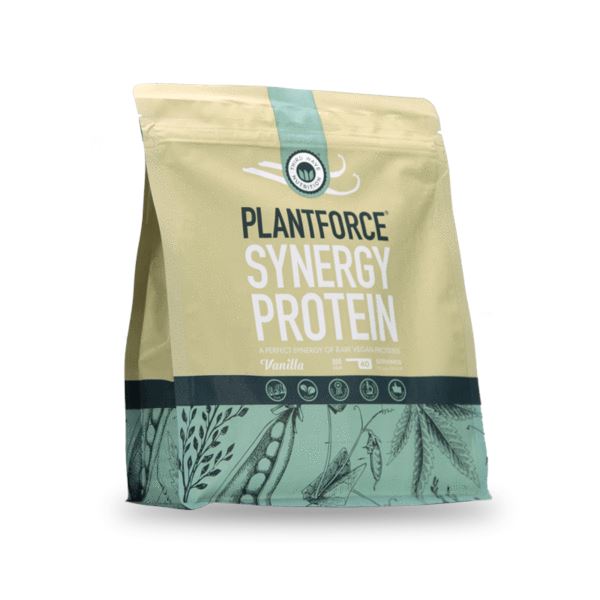 Se Plantforce - Synergy Protein - Vanilje 800 Gram hos Suztain