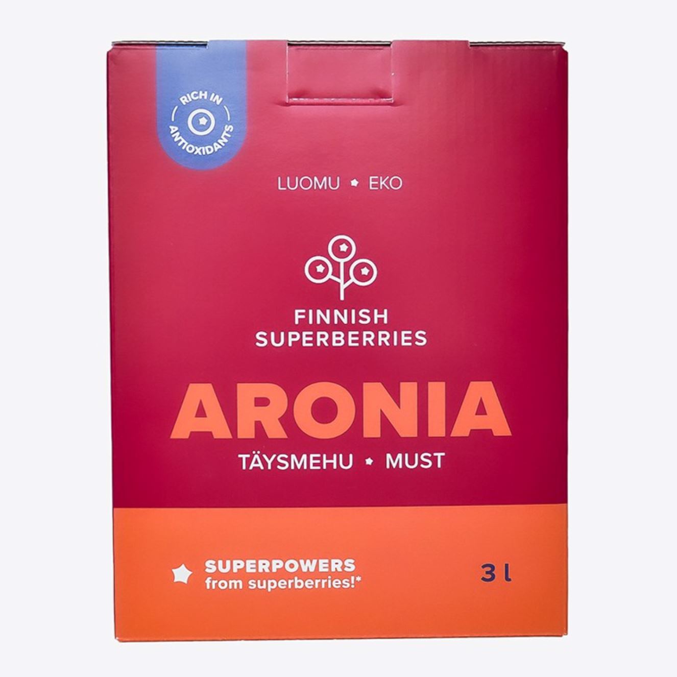 Billede af Finnish Superberries - Måske Verdens Bedste Aronia Juice - Økologisk Og Ufortyndet Uden Tilsat Sukker 3 Liter