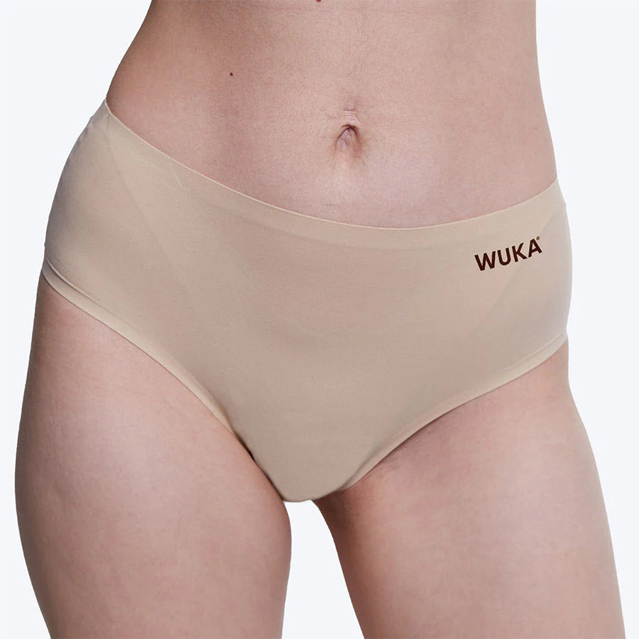 Billede af Wuka - Menstruationstrusse Stretch Seamless Midi Brief Light Nude - Medium Flow