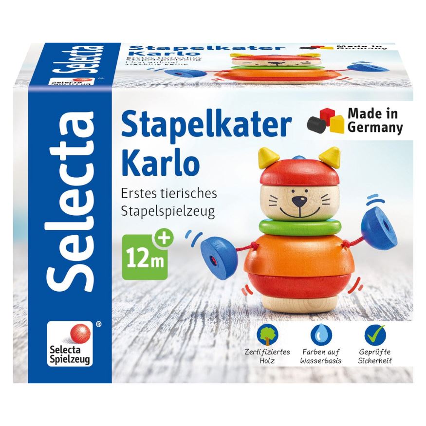 Se Selecta - Babylegetøj Karlo Stabel Kat hos Suztain