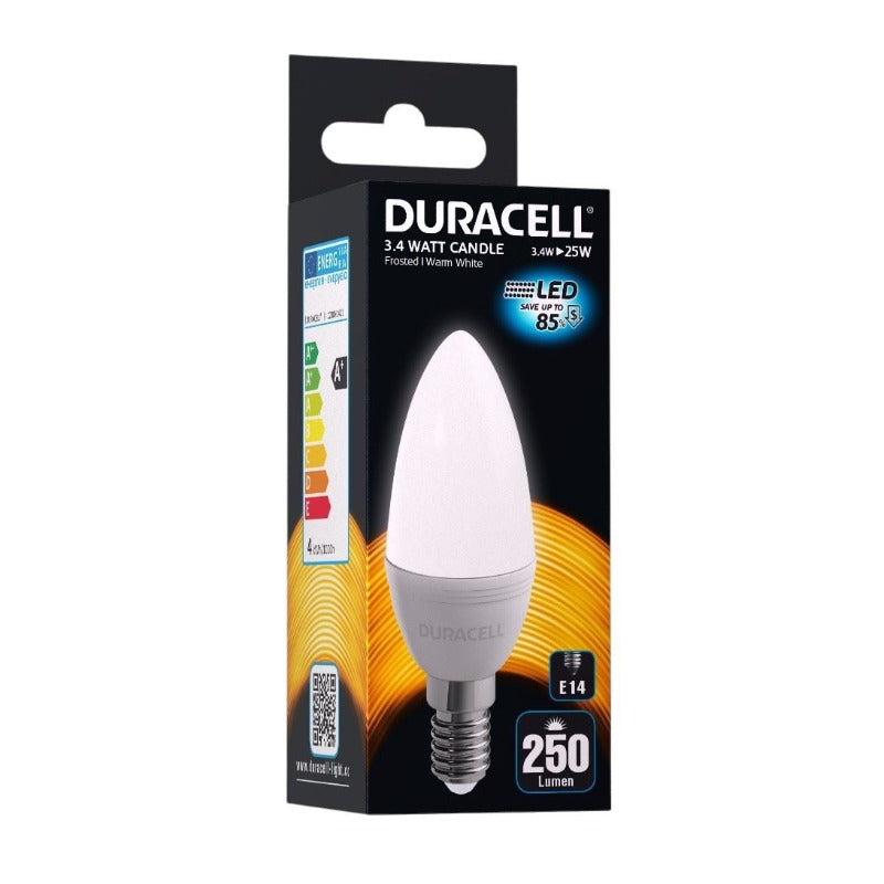 Billede af Duracell - E14 LED Kertepære 250Lm 3.4W, 2700K