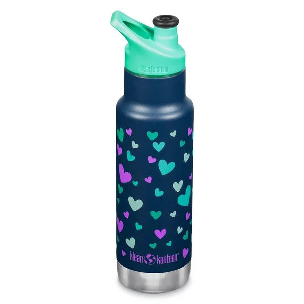 Billede af Klean Kanteen - Termo Drikkedunk I Rustfrit Stål Til Børn 355 ML - Navy Hearts