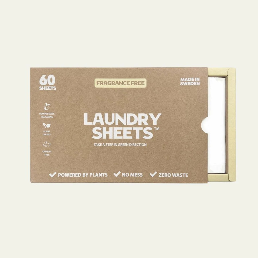 Billede af Laundry Sheets - LAUNDRY SHEETS - VASKEMIDDEL I STRIPS (60 VASKE) - UDEN DUFT