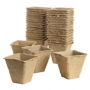 Billede af Gardman - Gro-Sure Fiberpotter 6 Cm - Firkantet 20 Stk