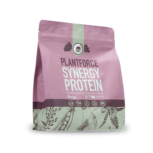 Se Plantforce - Synergy Protein - Bær 800 Gram hos Suztain
