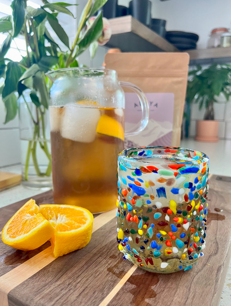 Darjeeling iced tea with oranges