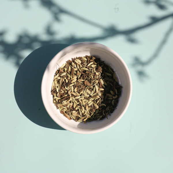 Sweet Fennel + Mint herbal tea