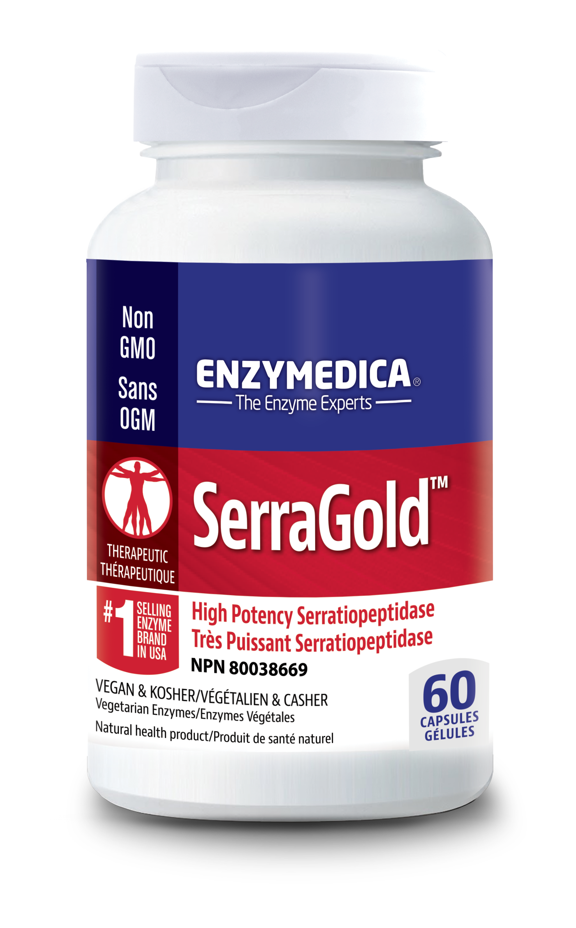 SerraGold, 60 Capsules - enzymedica.ca product image