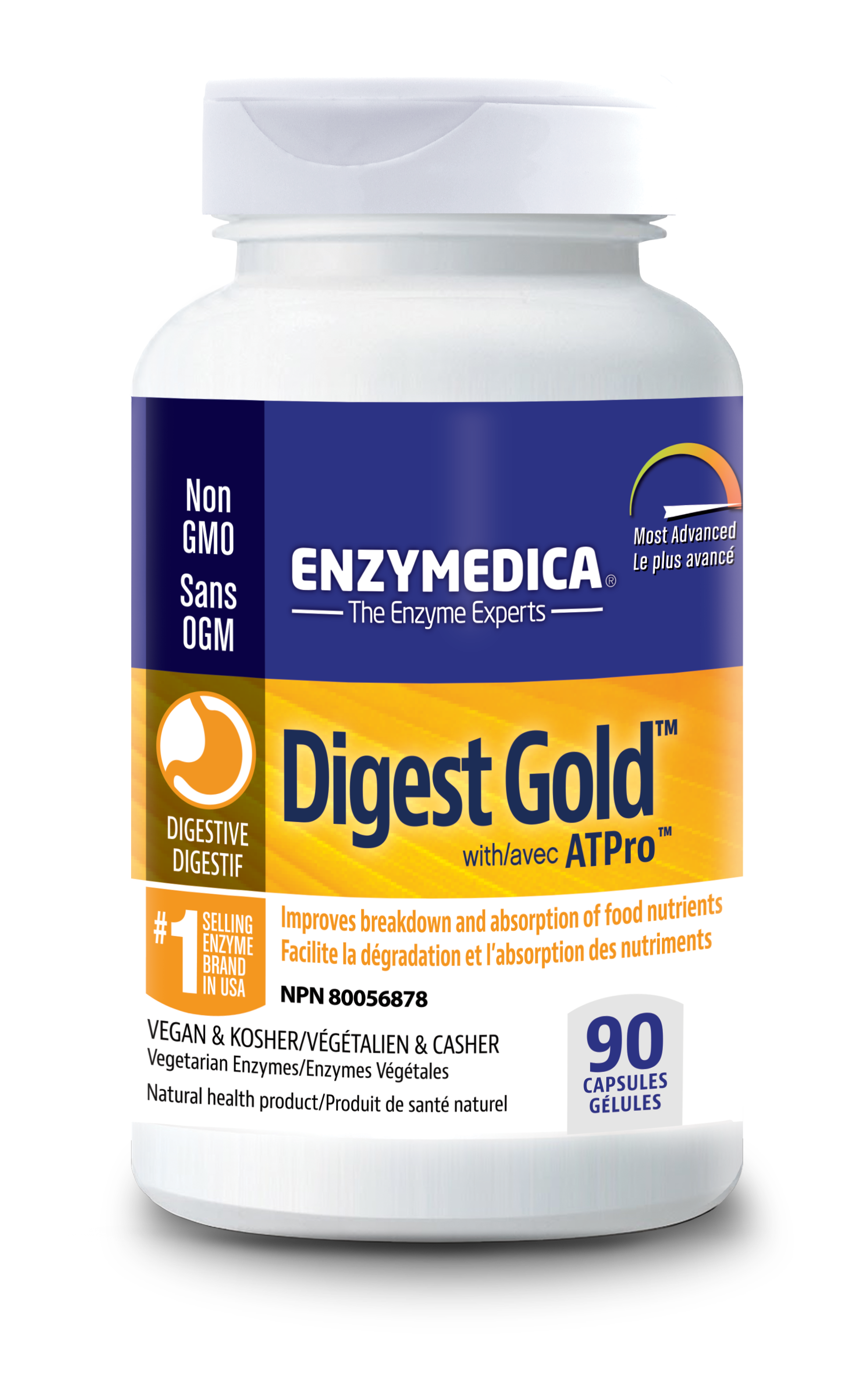 Digest Gold, 90 Capsules - enzymedica.ca product image