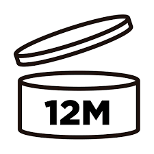 Open jar symbol with "12M" inside the jar