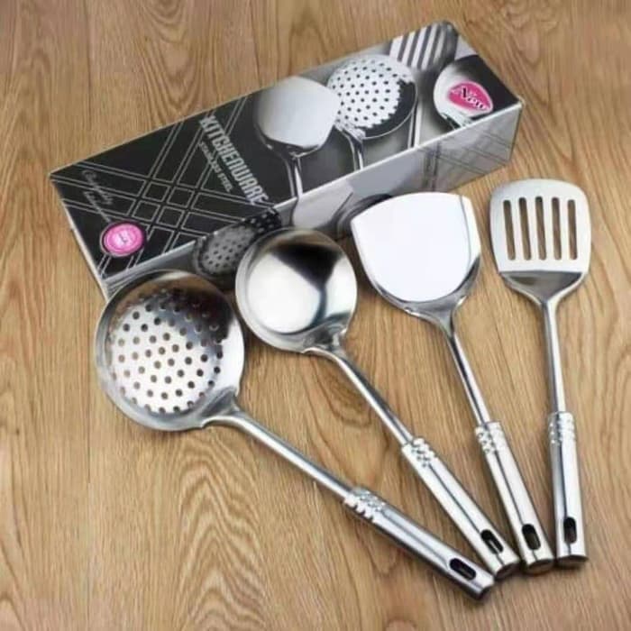 Spatula Stainless Sutil Set Sodet Alat Masak Dapur Kitchen Tools Food