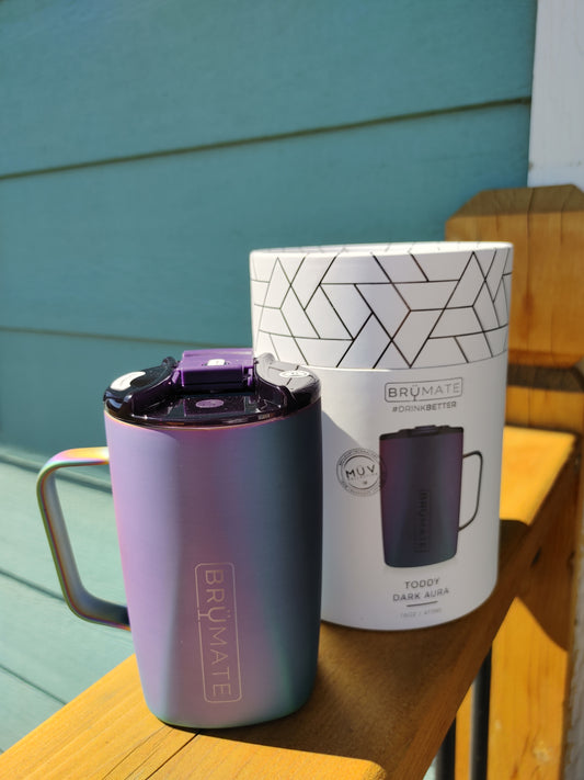 BruMate Toddy 16 oz Onyx Leopard BPA Free Vacuum Insulated Mug