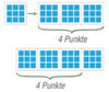 Spielzug mit vier Punkten