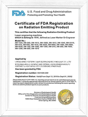 FDA Registration Certificate