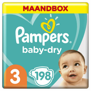 zeker middag Taiko buik Pampers Baby Dry Luiers Maat 3 (6-10kg) 198 stuks – Zeepbaron