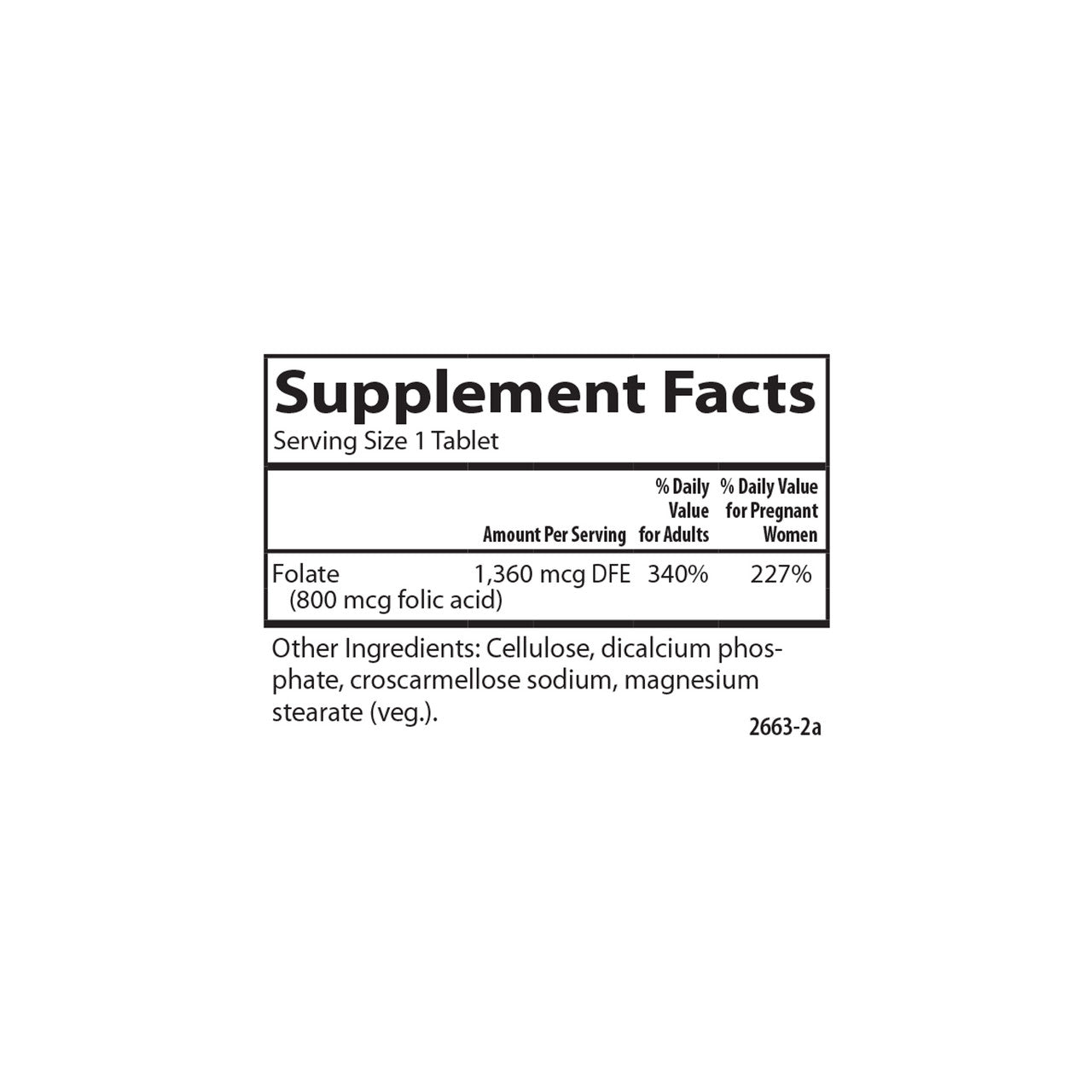 Carlson Labs Folic Acid 800 mcg