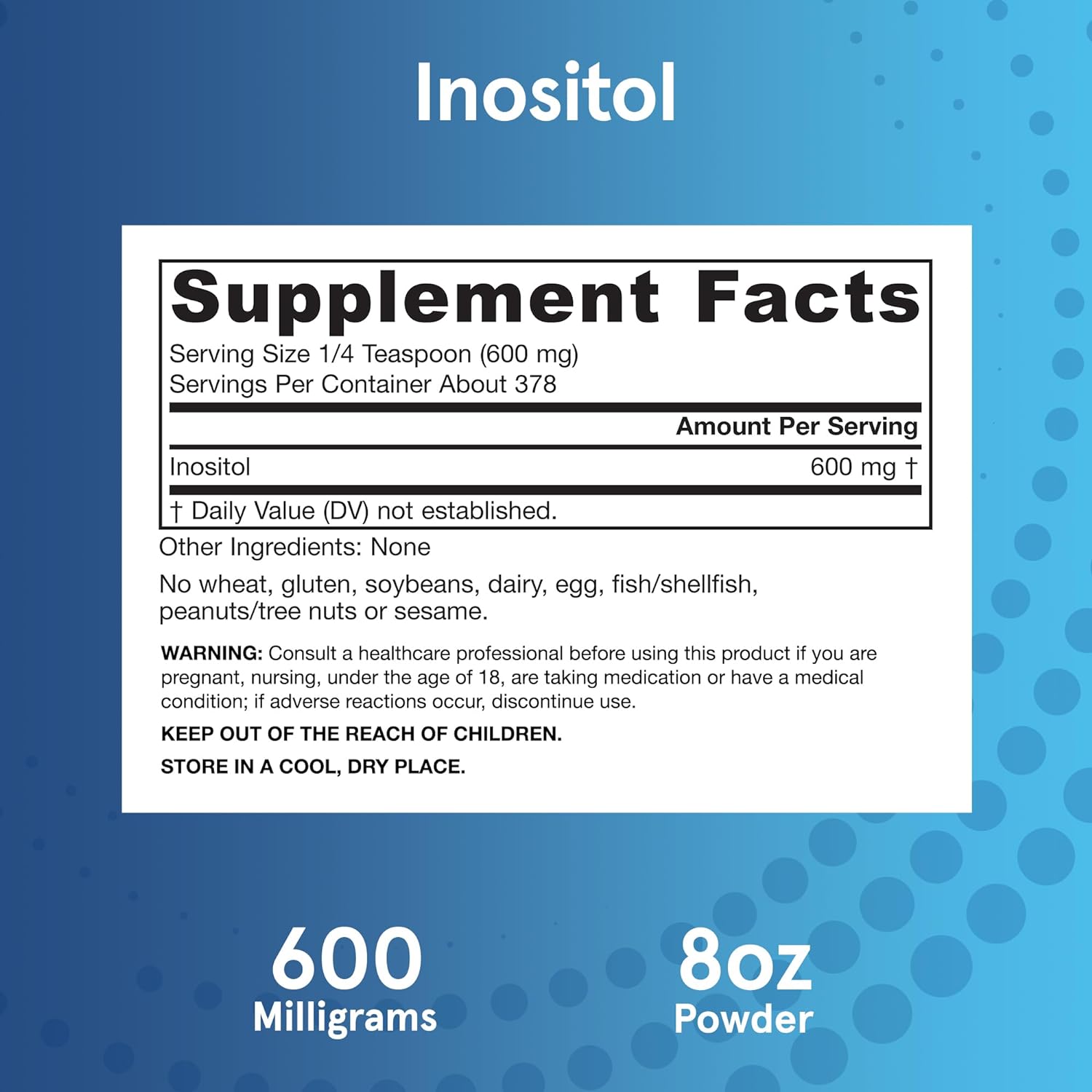 Inositol - 600mg Powder