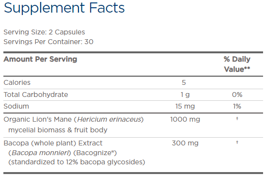 Nordic Naturals Cognition Mushroom Complex