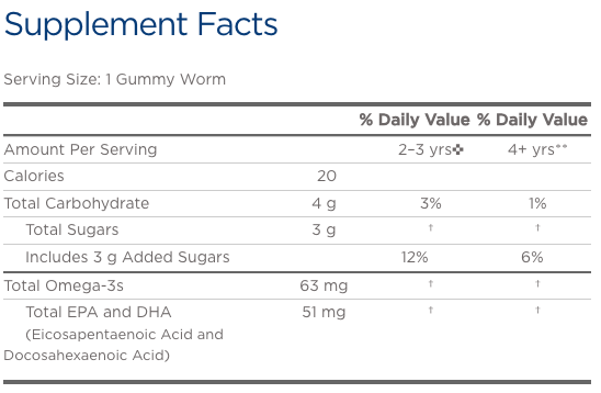 Nordic Omega-3 Gummy Worms