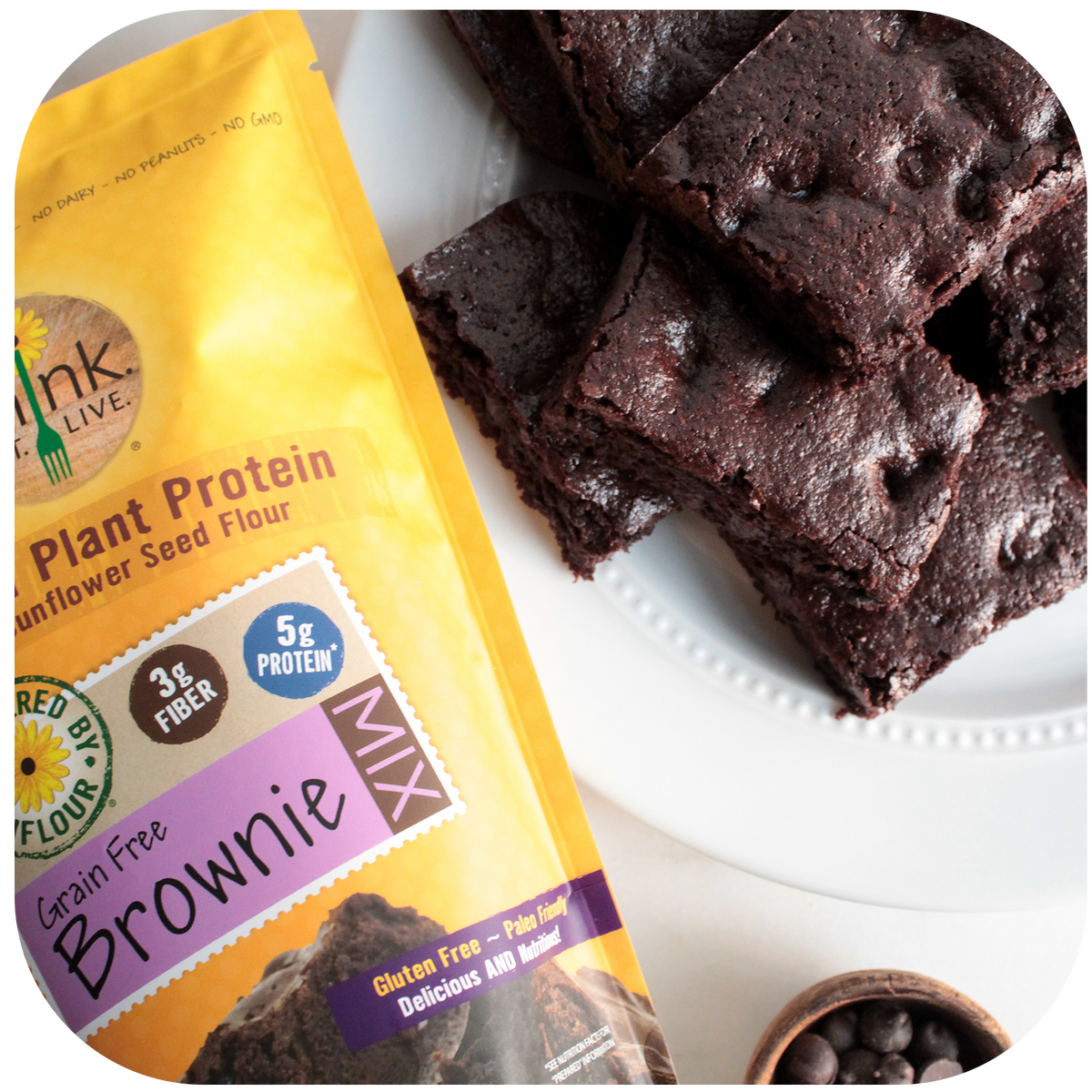 SunFlour Brownie & Chocolate Cake Mix | Low Carb, High Protein | Perfect for Keto, Paleo, Vegan | Gluten, Grain & Nut Free | Low Glycemic