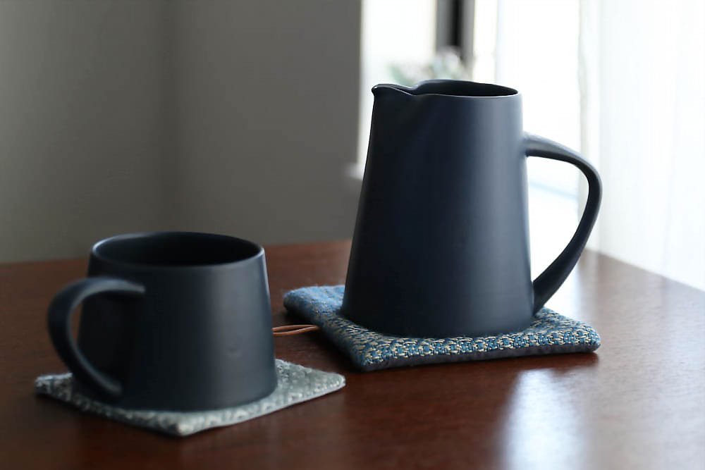 KANEAKI SAKAI POTTERY | flat jug / コバルト