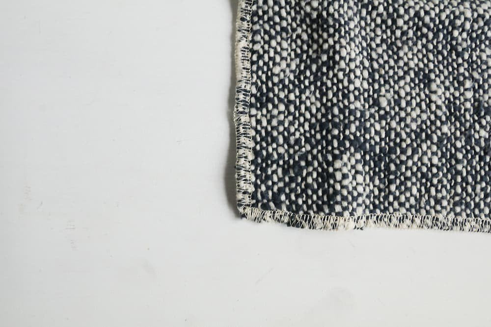 木玉毛織 | ガラ紡のミニタオル / ネイビーシャンブレー