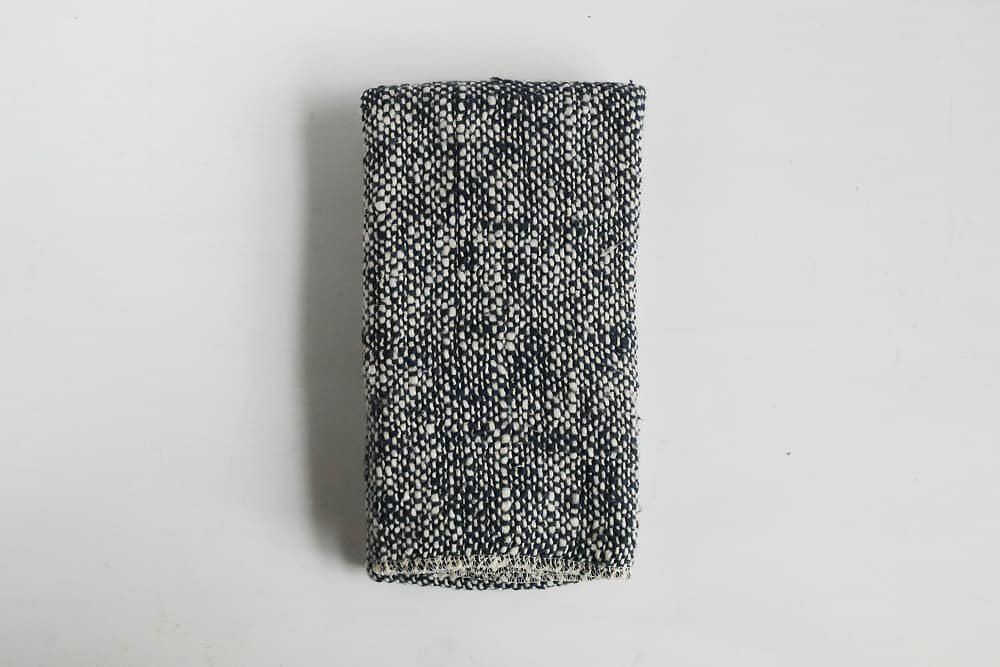 木玉毛織 | ガラ紡のフェイスタオル / ネイビーシャンブレー