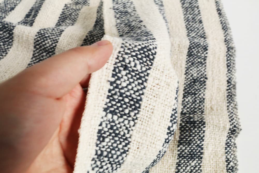 木玉毛織 | ガラ紡のフェイスタオル / ネイビーボーダー