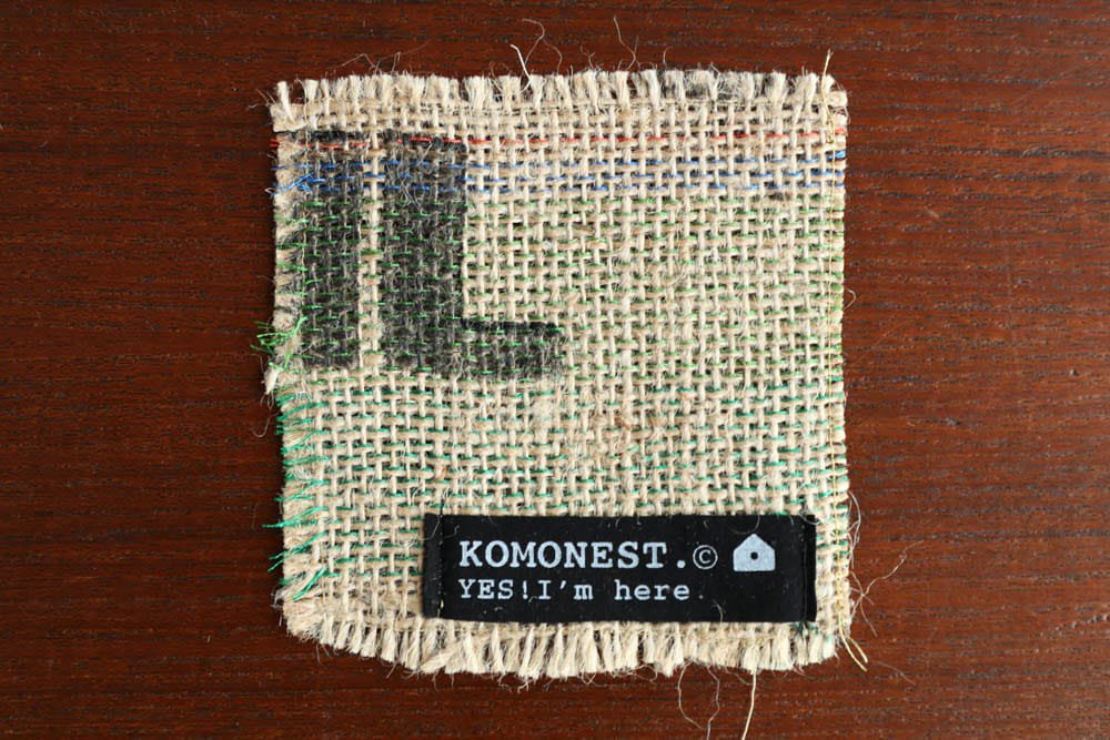 KOMONEST | 麻布 刺繍コースター