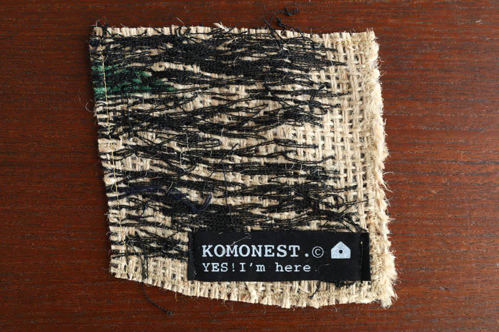 KOMONEST | 麻布 刺繍コースター