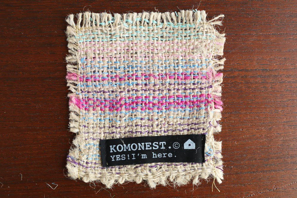 KOMONEST | 麻布 刺繍コースター