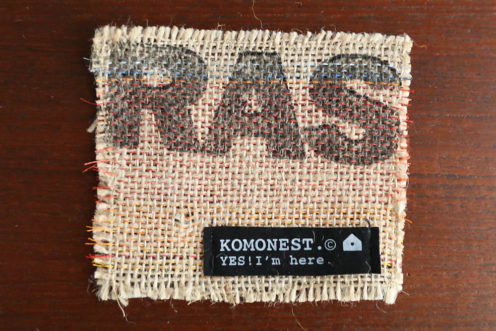 KOMONEST | 麻布 刺繍コースター