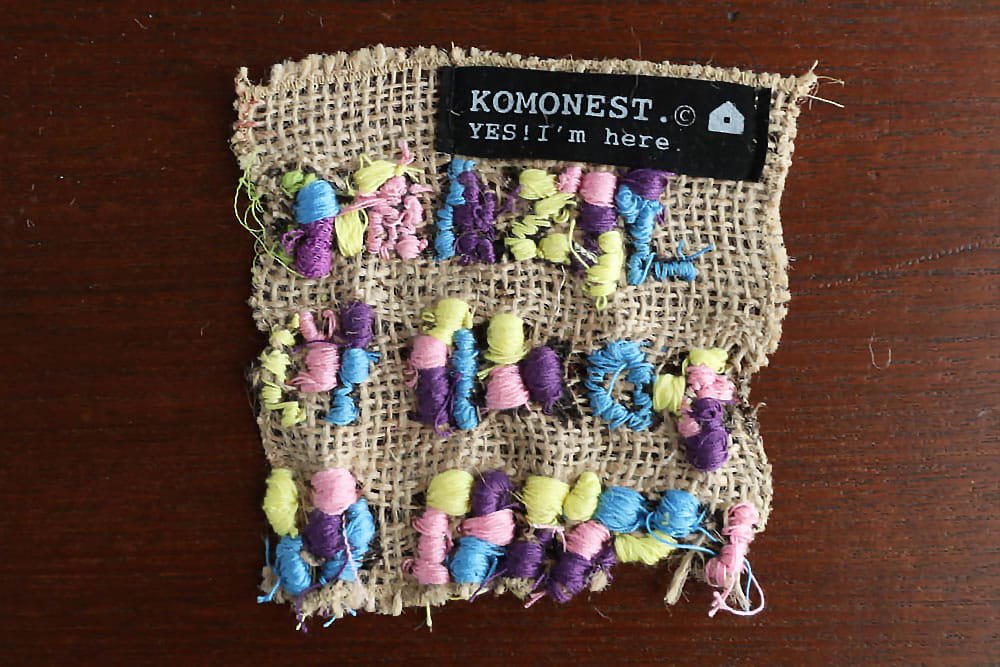 KOMONEST | 麻布 刺繍コースター