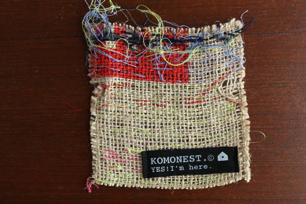 KOMONEST | 麻布 刺繍コースター