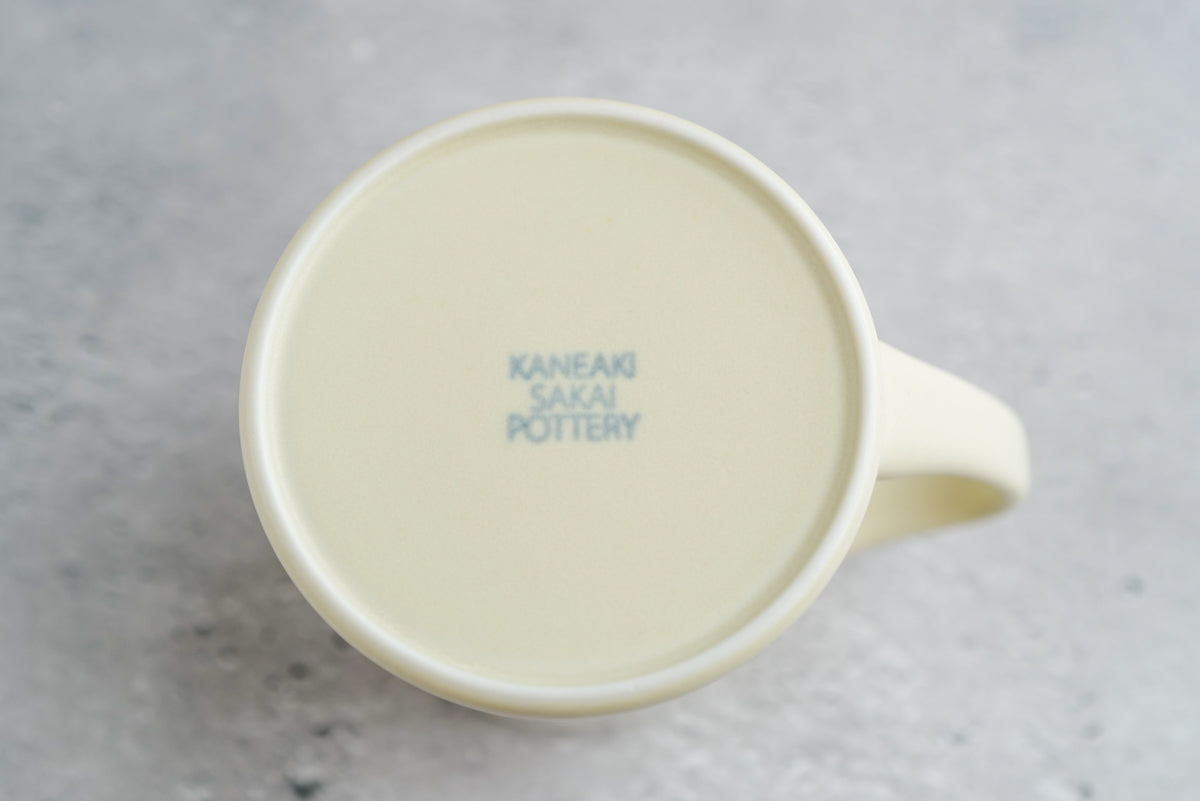 KANEAKI SAKAI POTTERY | flat mug / L / アイボリー