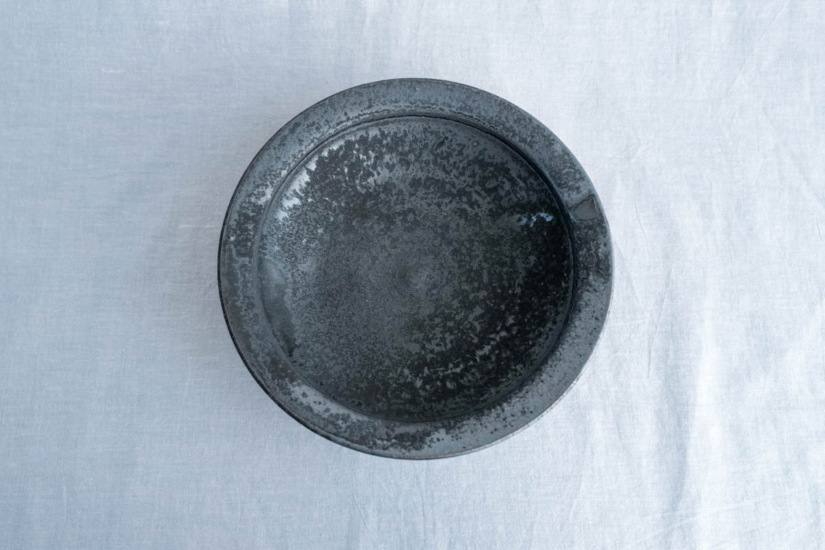 遠藤素子 | 鉄釉 リム鉢 / 7寸