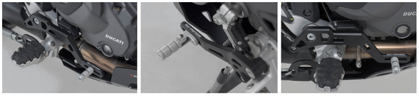 Ducati DesertX footrests mirrors bar risers