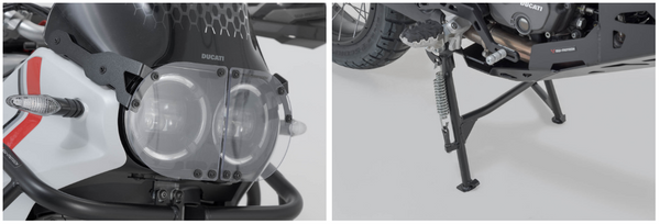 Ducati desertX headlight cover and centerstand