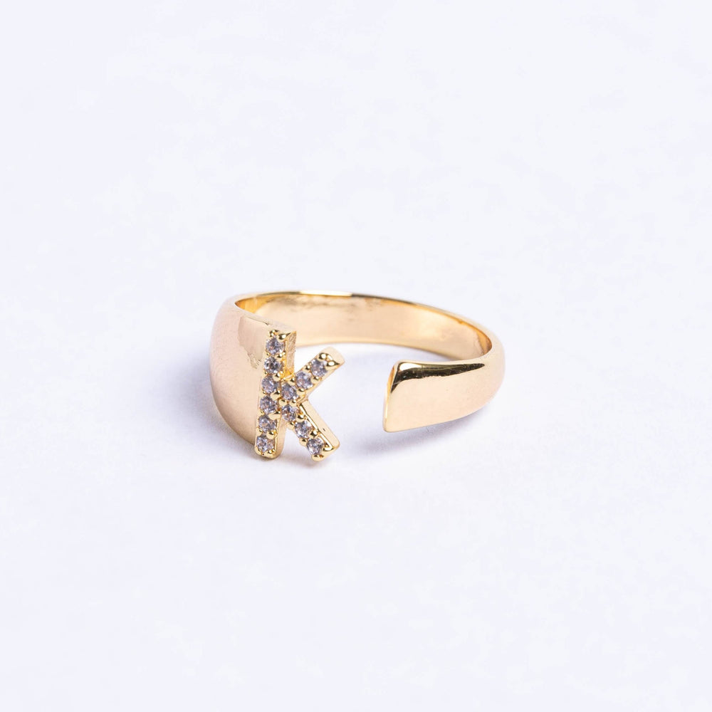 Pinky initial ring | Kristina Wright Jewelry