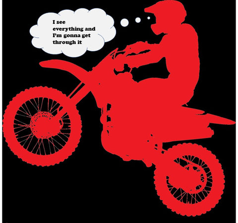 red motorcycle rider