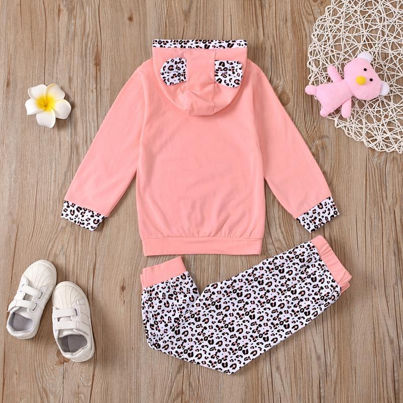 2-piece Letter Pattern Hoodie & Pants for Toddler Girl