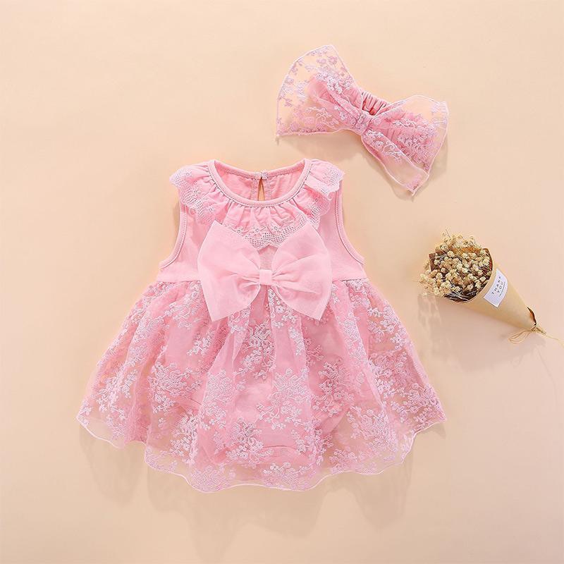 2-piece Dress & Headband for Baby Girl Wholesale Children's Clothing