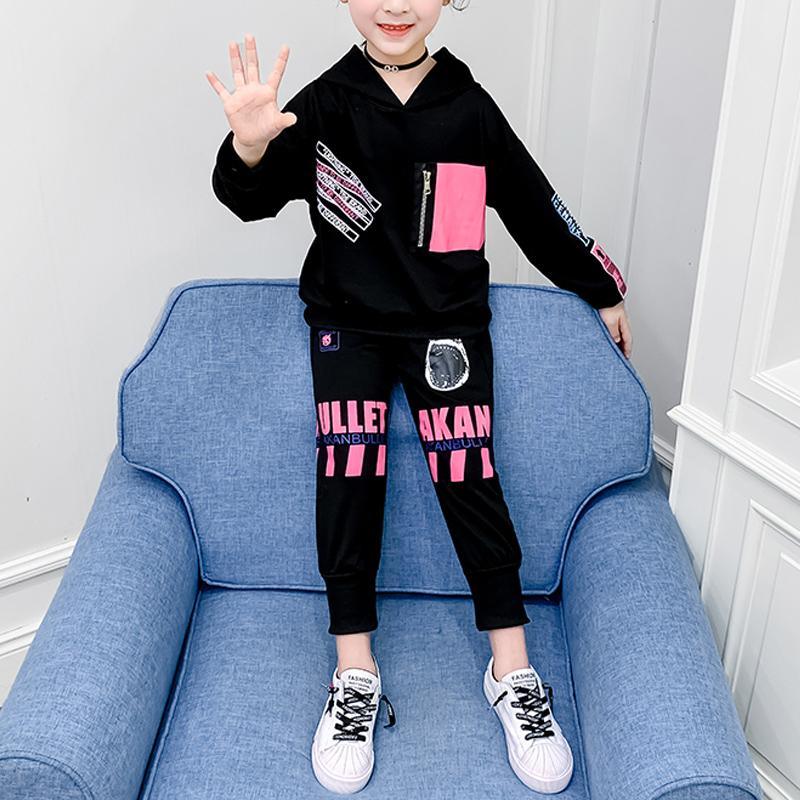 2-piece Letter Pattern Suit for Girl