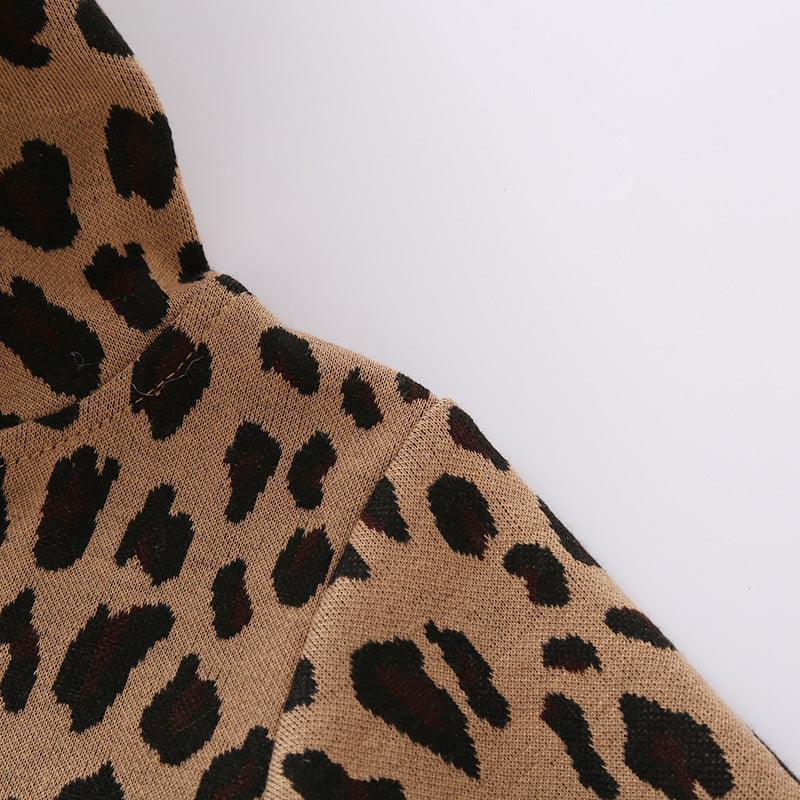 Baby Boys Girls Leopard Zip Long Sleeve Jumpsuit